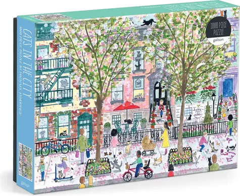 GALISON Puzzle Kočky ve městě / 1000 dílků / 69 x 51 cm