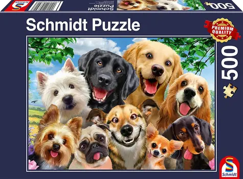 SCHMIDT Puzzle Psí selfie / 500 dílků / 48,1 x 34,1 cm