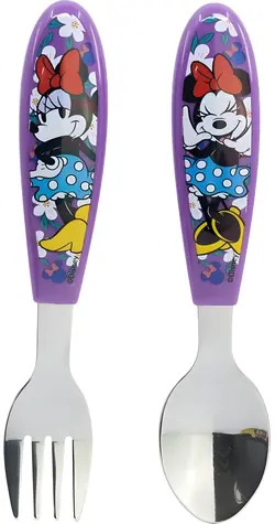 STOR Dětský příbor 2ks Minnie / Nerezová ocel / Bez BPA
