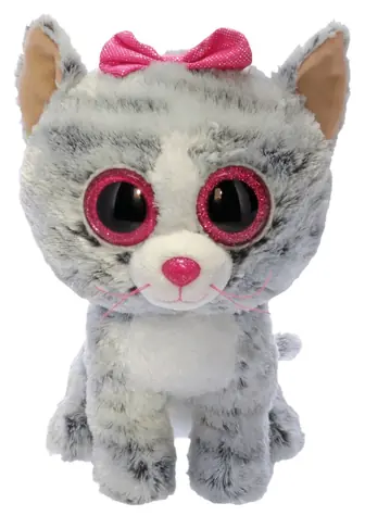 TY Plyšák Kiki kočka šedá / 24 cm