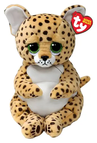 TY Plyšový leopard Lloyd hnědý / 24 cm