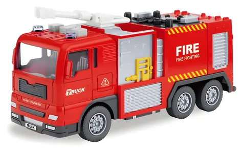 RAPPA Hasičské auto / Zvuk a světlo / Setrvačník / Délka 15 cm / od 3 let