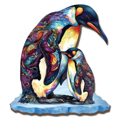 2Kids Toys Dřevěné puzzle Tučňáci / 100+ dílků / od 14 let