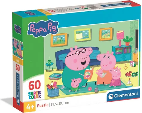 CLEMENTONI Puzzle Prasátko Peppa / 60 dílků / od 4 let