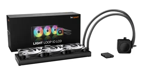 be quiet! Light Loop IO LCD 360mm černá / Vodní chlazení CPU / 3x120mm ventilátor / IPS displej 2,1" / RGB LED