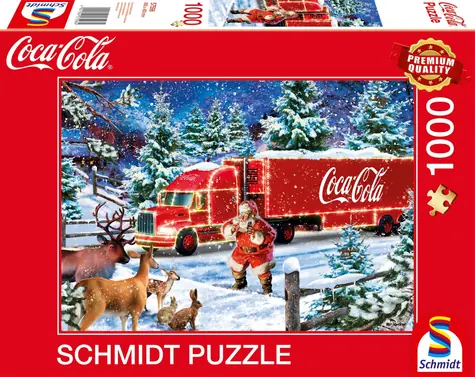 SCHMIDT Puzzle Coca-Cola: Vánoční kamion / 1000 dílků / od 12 let