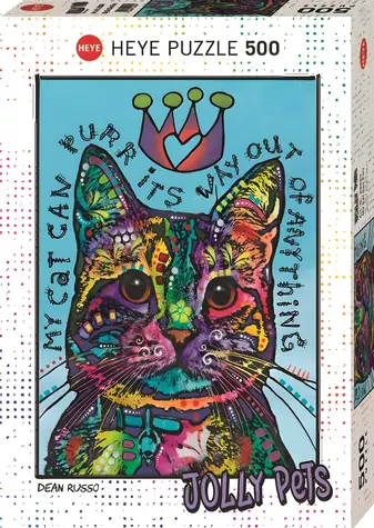 HEYE Puzzle Jolly Pets: Moje kočka umí vrnět / 500 dílků / 35 x 50 cm