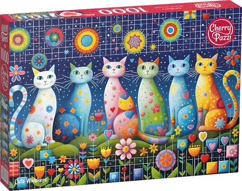 CHERRY PAZZI Puzzle Roztomilé kočky / 1000 dílků / 70 × 50 cm