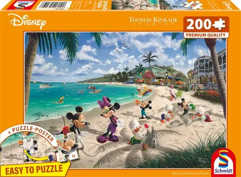 SCHMIDT Puzzle Mickey a Minnie: Na Floridě / 200 dílků / od 8 let
