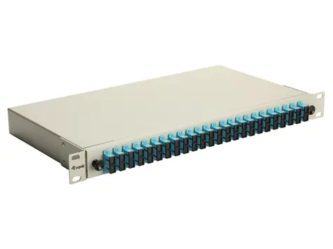 Equip optický spojovací box 24x SC-Duplex OM3 šedá / Spojovací box / 19" 1U / Ocel