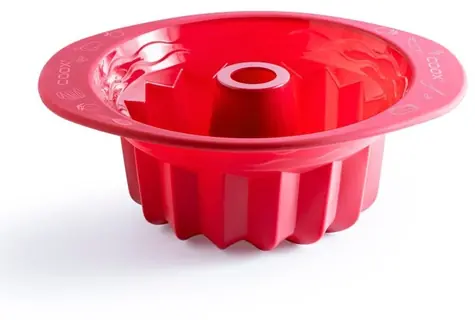 Coox Forma na bábovku 24 cm červená / Forma na bábovku / silikon / -40 až +230 °C