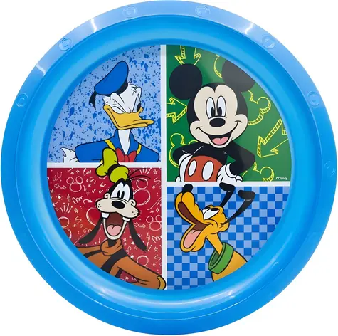 STOR Dětský jídelní talíř Mickey Mouse / Dětský talíř / bez BPA
