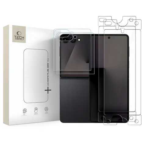 Tech-Protect Glass Fit+ & Hydro Flex+ 2-Pack / Ochrana displeje / Sklo + hydrogel / Samsung Galaxy Z Flip 7/8