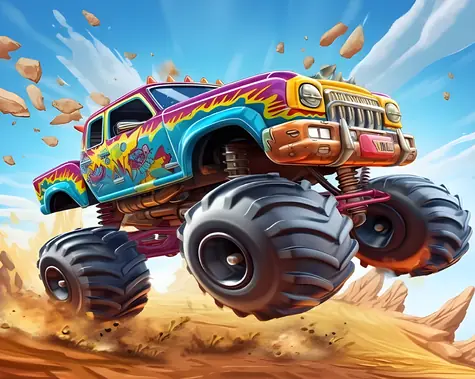 NORIMPEX Diamantové malování Monster Truck / 30x40 cm