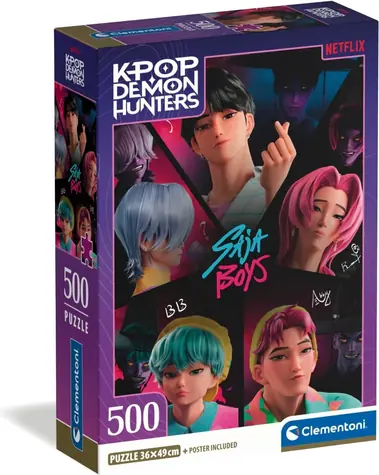 CLEMENTONI Puzzle K-Pop Lovkyně démonů: Saja Boys / 500 dílků / 36 x 49 cm
