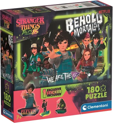CLEMENTONI Puzzle Stranger Things Tales from '85: Hleďte, smrtelníci! / 180 dílků / 48,5 x 33,5 cm