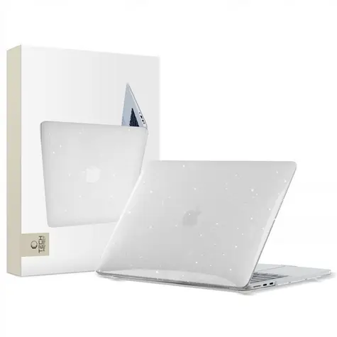 Tech-Protect SmartShell čirá s třpytkami / Ochranný kryt / Apple MacBook Air 13" M2/M3 (2022-2024)
