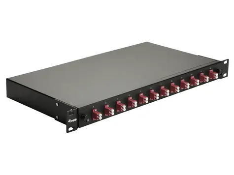 Equip Spojovací box 12-Port LC-Duplex OM4 černá / Optický spojovací box / Rack 19" 1U / 12x LC/UPC duplex