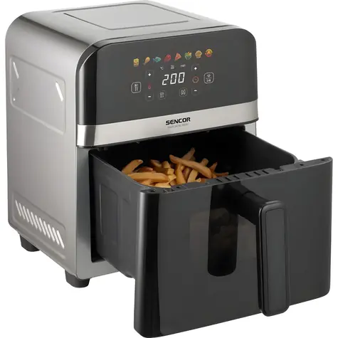 Sencor SFR 6800SS Inox / Horkovzdušná fritéza / Dual Heat / 6 l / 1700 W / 40-200 °C