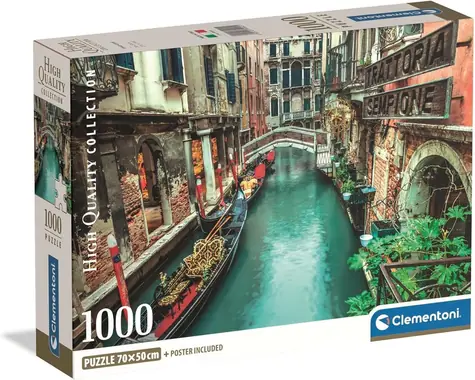 CLEMENTONI Puzzle Benátský kanál / 1000 dílků / od 18 let
