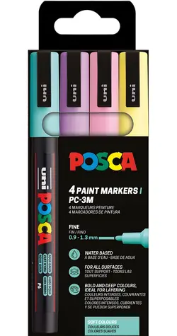 POSCA PC-3M / Popisovač / sada 4 ks / pastelové barvy