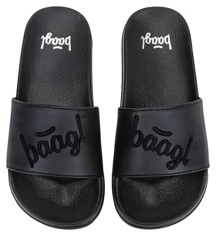 BAAGL Pantofle Logo Black vel. 37 / Domácí obuv / EVA podrážka / Protiskluzová