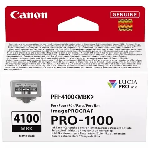 Canon PFI-4100MBK / Inkoustová cartridge / Matně černá / 80 ml / ImagePROGRAF PRO-1100
