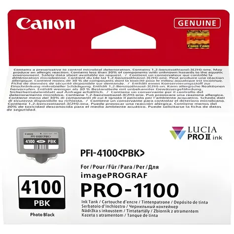 Canon PFI-4100PBK / Inkoustová cartridge / Photo černá / 80 ml / ImagePROGRAF PRO-1100