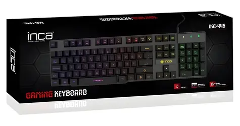 INCA IKG-446 černá / Herní klávesnice / Mechanická / RGB podsvícení / USB / 1,5 m