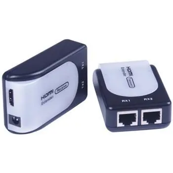 PremiumCord HDMI extender 60m přes 2 kabely / Extender HDMI / Cat5e/Cat6/Cat7