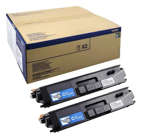 Brother TN-900CTWIN modrá / Toner / duopack 2× 6.000 stran / MFC-L9550CDWT, HL-L9200CDWT