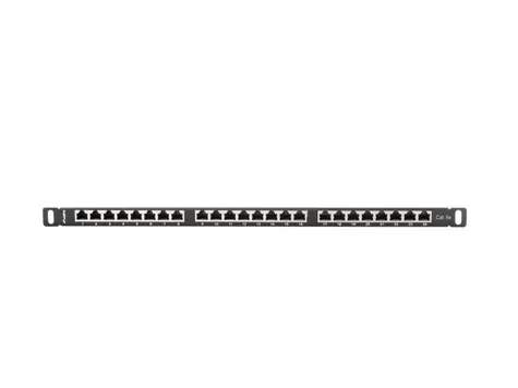 Lanberg PPS5-0024-B černý / Patch panel / 19" / 24 portů / 0,5U / CAT.5E FTP stíněný
