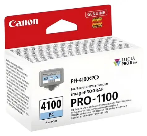 Canon PFI-4100PC / Cartridge / imagePROGRAF PRO-1100 / photo azurová / 80 ml