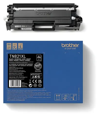 Brother TN-821XLBK černá / Toner / Originální / 12 000 stran / MFC-L9670CDN, MFC-L9630CDN