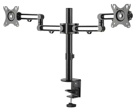 StarTech Stolní rameno pro 2 monitory / Plně pohyblivé rameno / do 32" / nosnost 8 kg / hliník