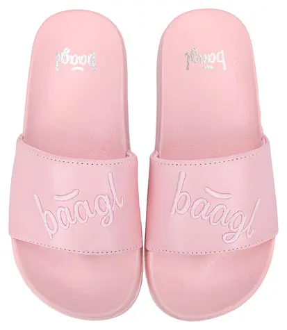 BAAGL Pantofle Logo Pink vel. 37 / Protiskluzová podrážka / Dětské i dospělé velikosti