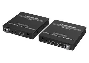 PremiumCord Optický HDMI extender na 40km / HDMI extender / 4K 60Hz / 4:4:4 / IR / RS232 / Audio 3,5mm