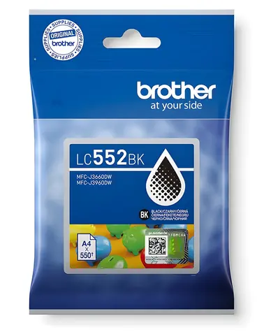 Brother LC-552BK černá / Inkoustová cartridge / 550 stran / pro MFC-J3660DW/MFC-J3960DW