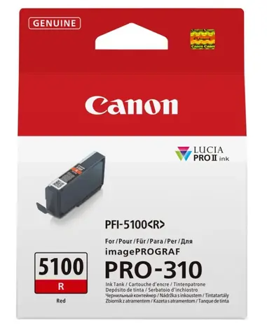 Canon PFI-5100R / Cartridge / červená / imagePROGRAF PRO-310 / 14,4 ml