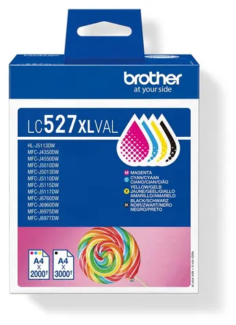 Brother LC-527XLVAL / Sada inkoustových cartridge / 4 barvy / pro MFC-J4350DW / MFC-J4550DW