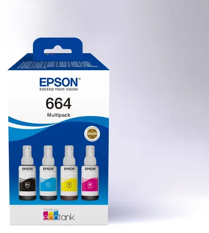 Epson 664 EcoTank / Inkoustové lahvičky / Multipack 4x 70 ml / CMYK