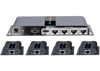PremiumCord HDMI 1-4 splitter+extender / Rozbočovač a extender / CAT6/6a/7 / Full HD / 3D