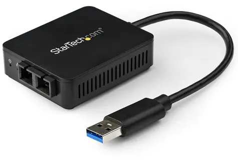 StarTech USB adaptér na optické vlákno černá / Síťový adaptér / 1000 Mbit/s / RTL8153 čipset