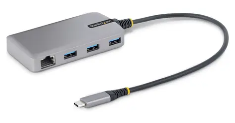 StarTech / USB-C Hub / 3x USB-A / RJ-45 Ethernet / šedá