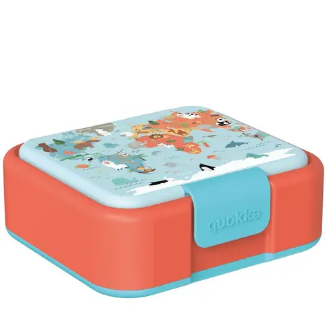Quokka Dětský svačinový box mapy / Svačinový box / 1 l / plast