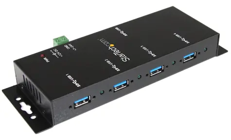 StarTech USB 3.0 Hub 4 porty černá / USB hub / 4x USB-A / 5 Gbps / napájecí adaptér
