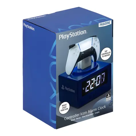 PALADONE Budík PlayStation Icon / Stolní / Svítící / USB napájení