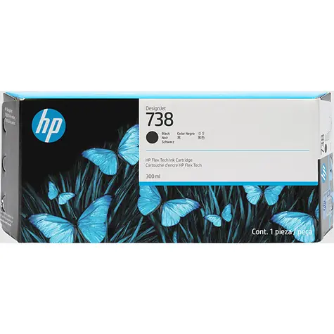 HP 738 černá / Originální cartridge / DesignJet T850, T950 / 300 ml