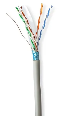 Nedis Síťový kabel CAT6 v roli šedá / Síťový kabel / F/UTP / Solid CCA / 305 m / PVC