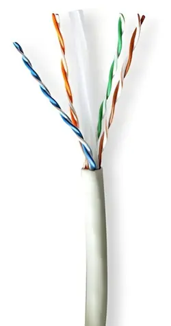 Nedis CAT6a šedá / Síťový kabel / U/UTP / Solid / 305 m / LSZH
